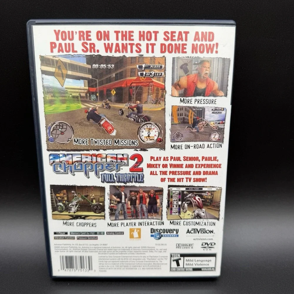 American Chopper 2: Full Throttle Sony PlayStation 2, 2005 PS2 Untested Complete